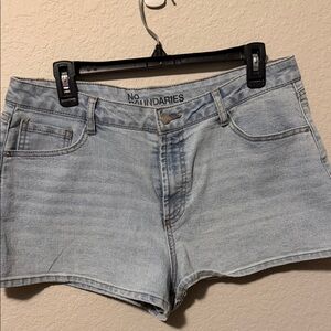 Women blue shorts